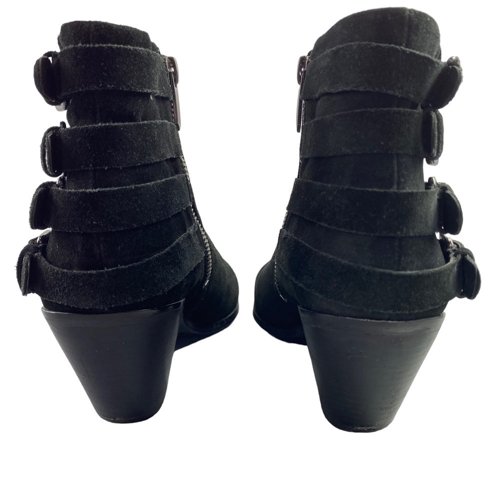 Sam Edelman LUCCA suede block heel buckle detail ankle boots, 9M - Picture 3 of 10